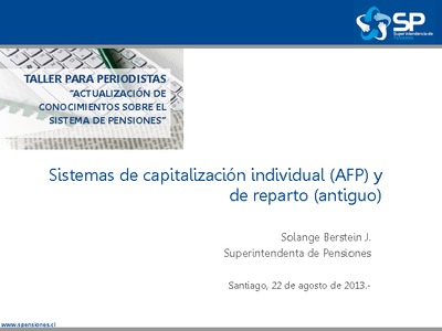 Sistemas de capitalización individual (AFP) y de reparto (antiguo)