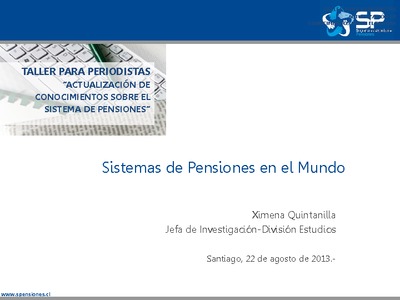 Sistemas de Pensiones en el Mundo