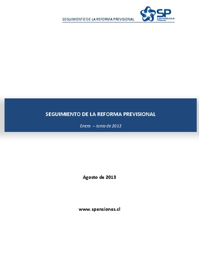 Informe de seguimiento de la Reforma Previsional
