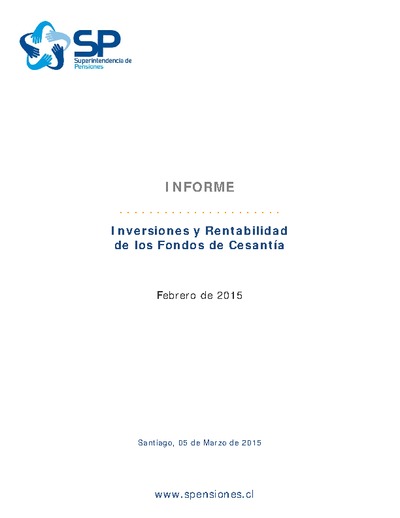 Informe seguro de cesantía a diciembre 2014