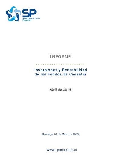 Informe seguro de cesantía a abril 2015