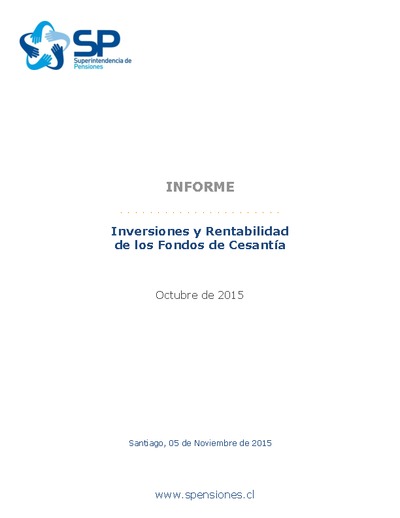 Informe seguro de cesantía a octubre 2015