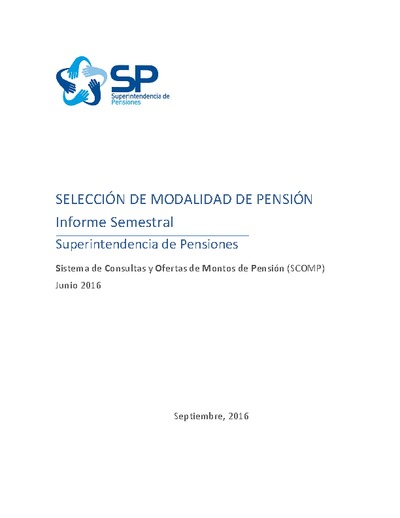 Informe SCOMP a junio de 2016