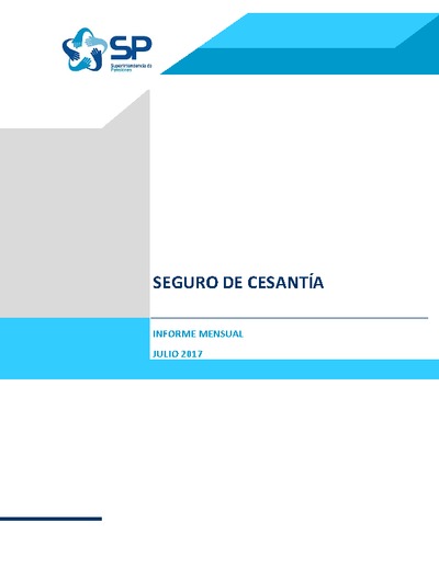 Informe seguro de cesantía julio de 2017