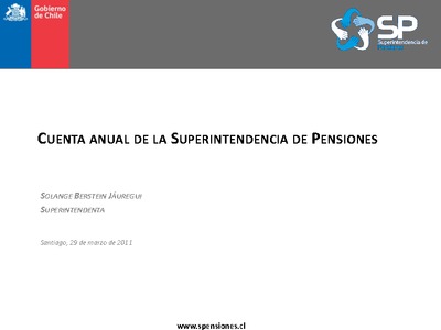 Cuenta Anual de la Superintendencia de Pensiones 2010