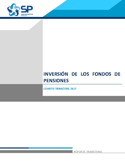 Inversión de los Fondos de  Pensiones tercer cuarto 2017