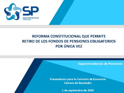 Reforma constitucional que permite retiro de los fondos de pensiones obligatorios por única vez