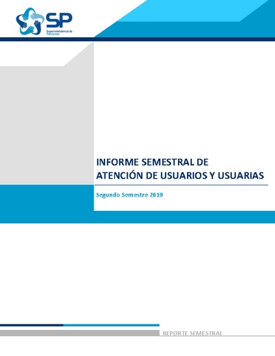 Informe de atención de usuarias y usuarios segundo semestre 2019