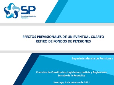 Efectos previsionales de un eventual cuarto retiro de fondos de pensiones