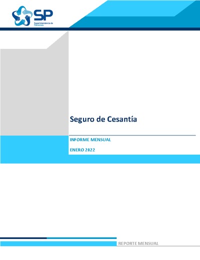 Informe Mensual del Seguro de Cesantía enero 2022