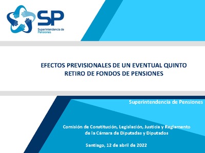 Efectos previsionales de un eventual quinto retiro de fondos de pensiones