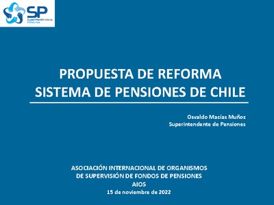 Propuesta de Reforma Sistema de Pensiones de Chile
