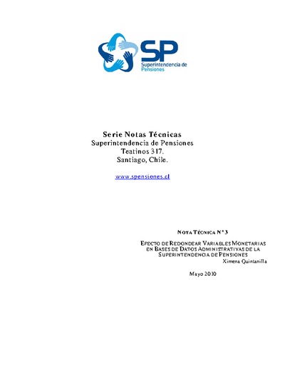 Nota Técnica Nº 3: Efecto de Redondear Variables Monetarias en Bases de Datos Administrativas de la Superintendencia de Pensiones