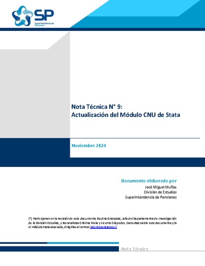 Nota Técnica N° 9: Actualización del Módulo CNU de Stata