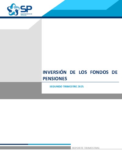 Inversión de los Fondos de Pensiones, segundo trimestre 2025