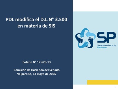 PDL modifica el D.L.N° 3.500 en materia de SIS