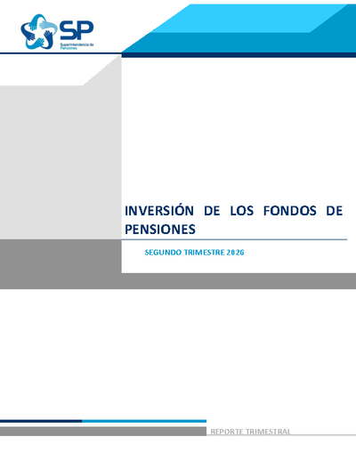 Inversión de los Fondos de Pensiones, segundo trimestre 2026