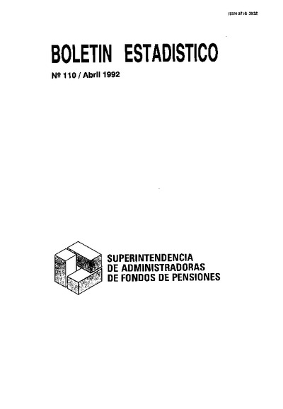 Boletín Nº110 / Abril 1992