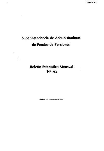 Boletín N°93 / Diciembre de 1989