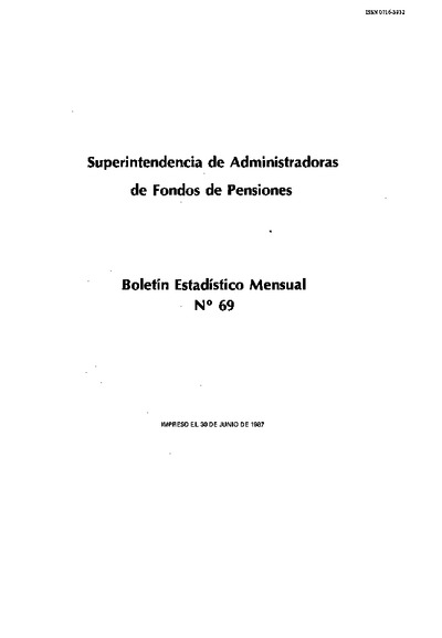 Boletín N°69 / Mayo 1987