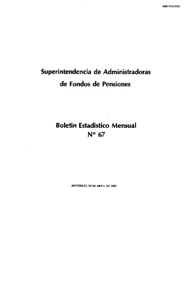 Boletín N°67 / Marzo 1987