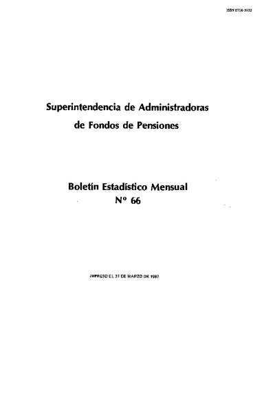 Boletín N°66 / Febrero 1987