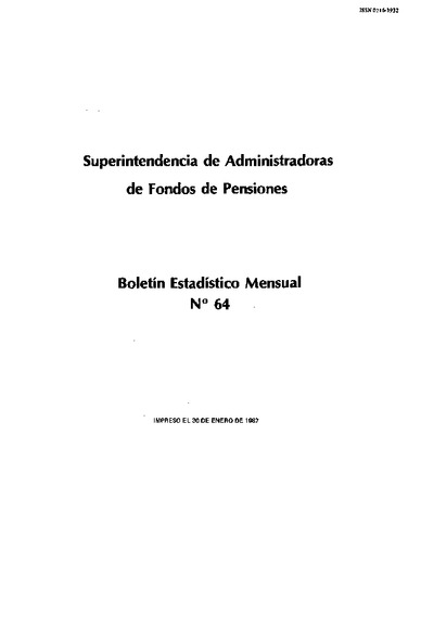 Boletín N°64 / Diciembre 1986