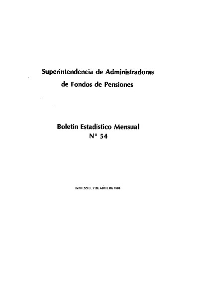 Boletín N°54 / Febrero 1986