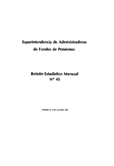 Boletín N°45 / Mayo 1985