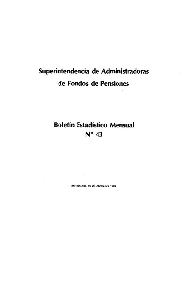 Boletín N°43 / Marzo 1985