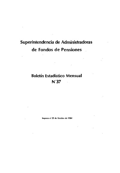 Boletín N°37 / Septiembre 1984
