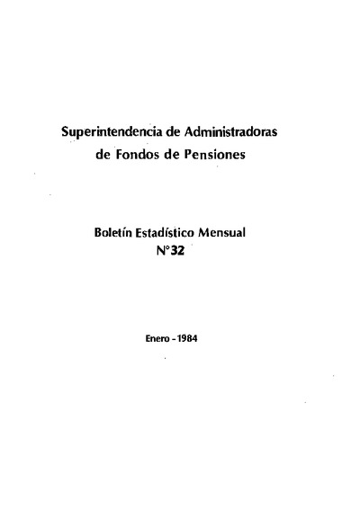 Boletín N°32 / Enero 1984