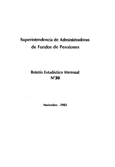 Boletín N°30 / Noviembre 1983