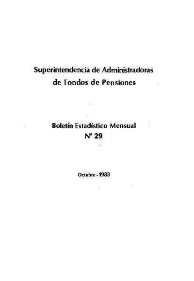 Boletín N°29 / Octubre 1983