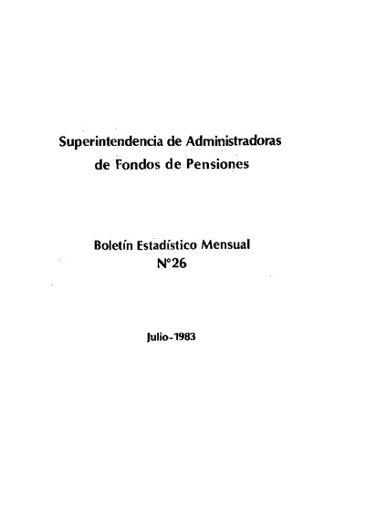 Boletín N°26 / Julio 1983