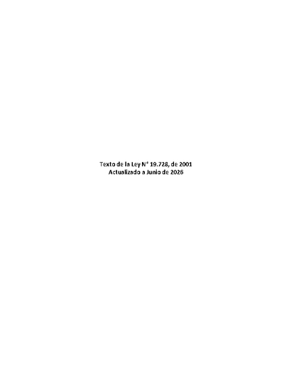 Ley N° 19.728 que establece un Seguro de Desempleo. Actualizada a junio de 2026.