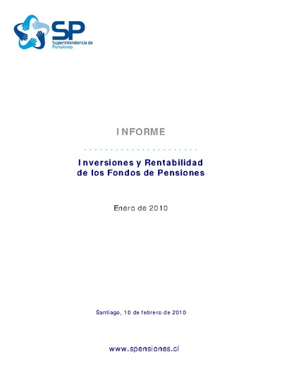 Inversiones y rentabilidad de los Fondos de Pensiones a enero 2010