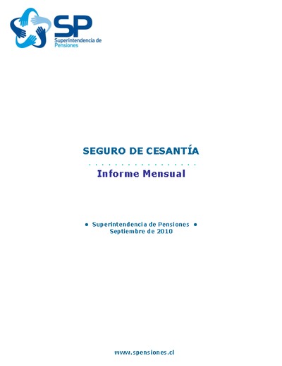 Informe mensual Seguro de Cesantía, septiembre 2010