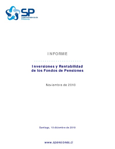 Inversiones y rentabilidad de los Fondos de Pensiones a noviembre 2010