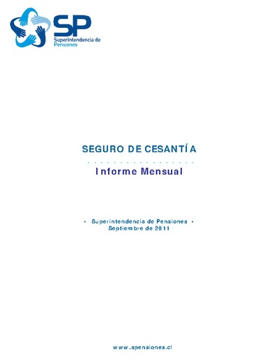 Informe Mensual Seguro de Cesantía septiembre 2011