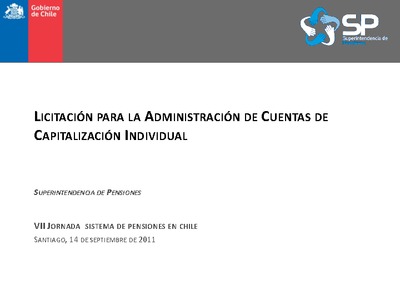 Licitación para la administración de cuentas de capitalización individual