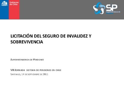 Licitación del Seguro de Invalidez y Sobrevivencia
