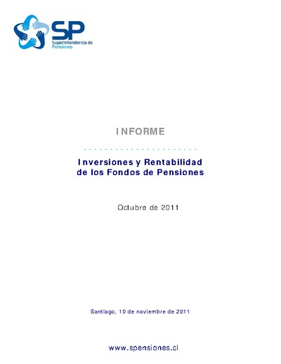 Inversiones y rentabilidad de los Fondos de Pensiones a octubre2011
