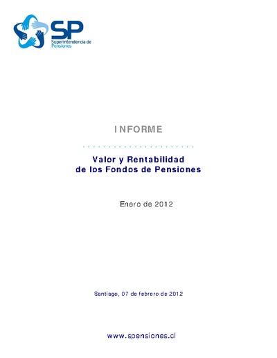 Inversiones y rentabilidad de los Fondos de Pensiones a enero 2012
